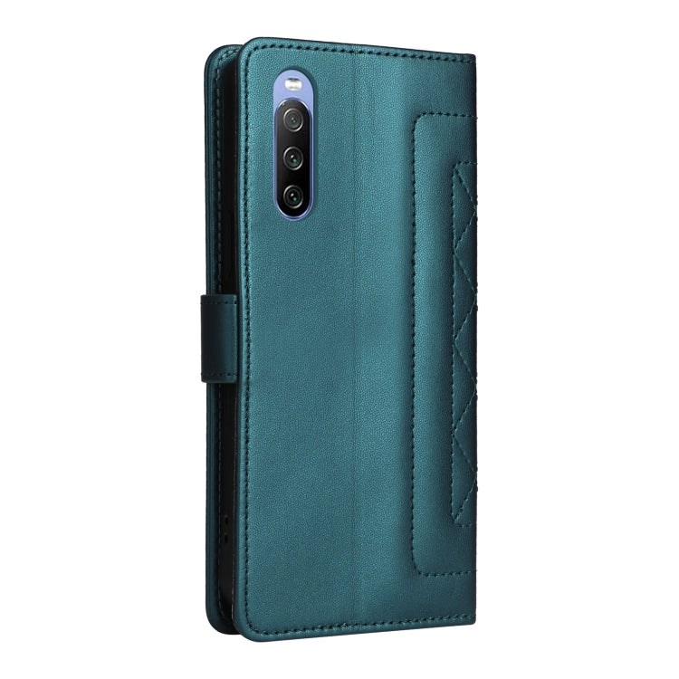 For Sony Xperia 10 III Diamond Lattice Leather Flip Phone Case