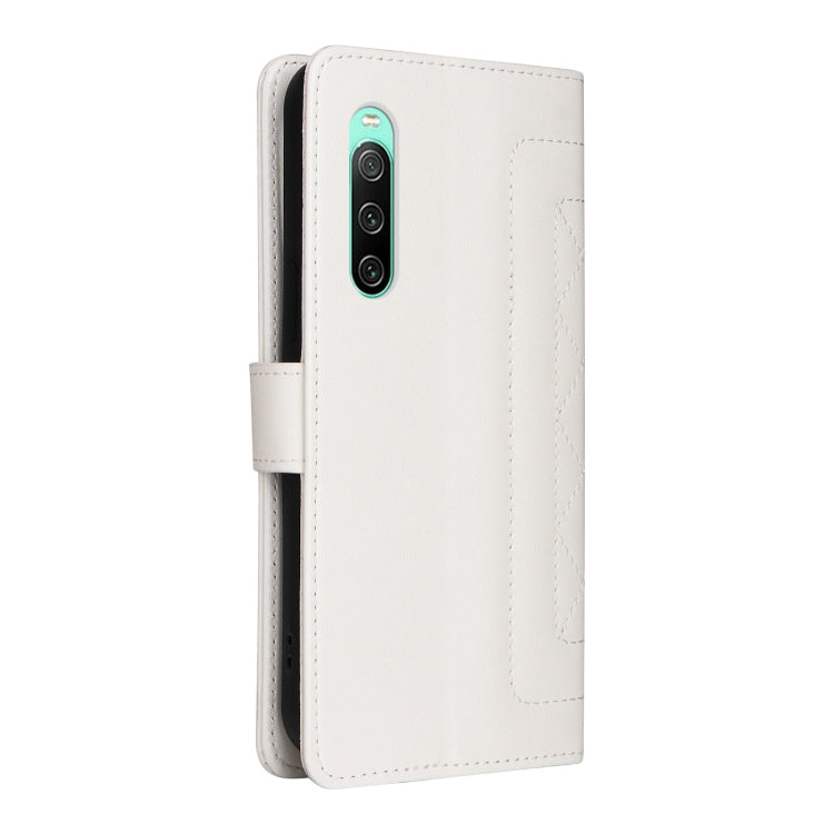 For Sony Xperia 10 IV Diamond Lattice Leather Flip Phone Case