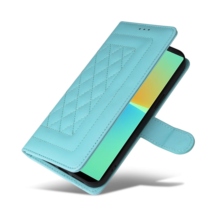 For Sony Xperia 10 IV Diamond Lattice Leather Flip Phone Case