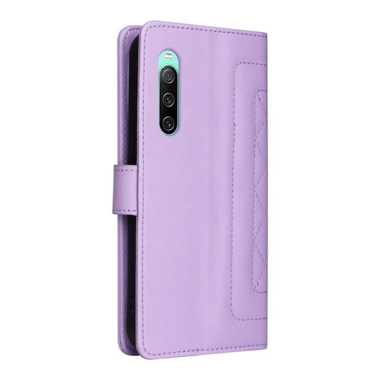 For Sony Xperia 10 IV Diamond Lattice Leather Flip Phone Case