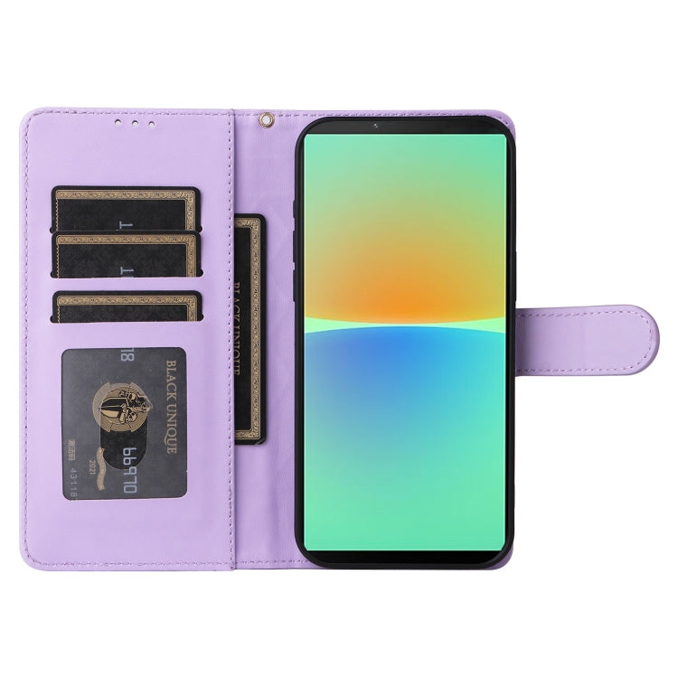 For Sony Xperia 10 IV Diamond Lattice Leather Flip Phone Case