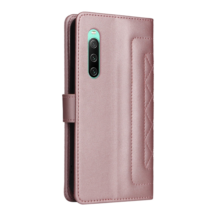 For Sony Xperia 10 IV Diamond Lattice Leather Flip Phone Case
