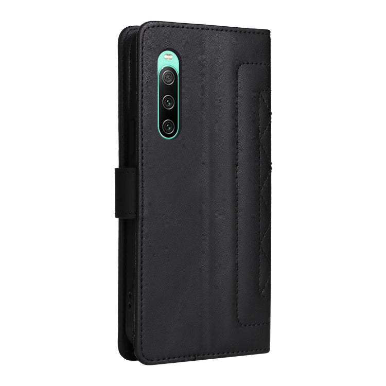 For Sony Xperia 10 IV Diamond Lattice Leather Flip Phone Case