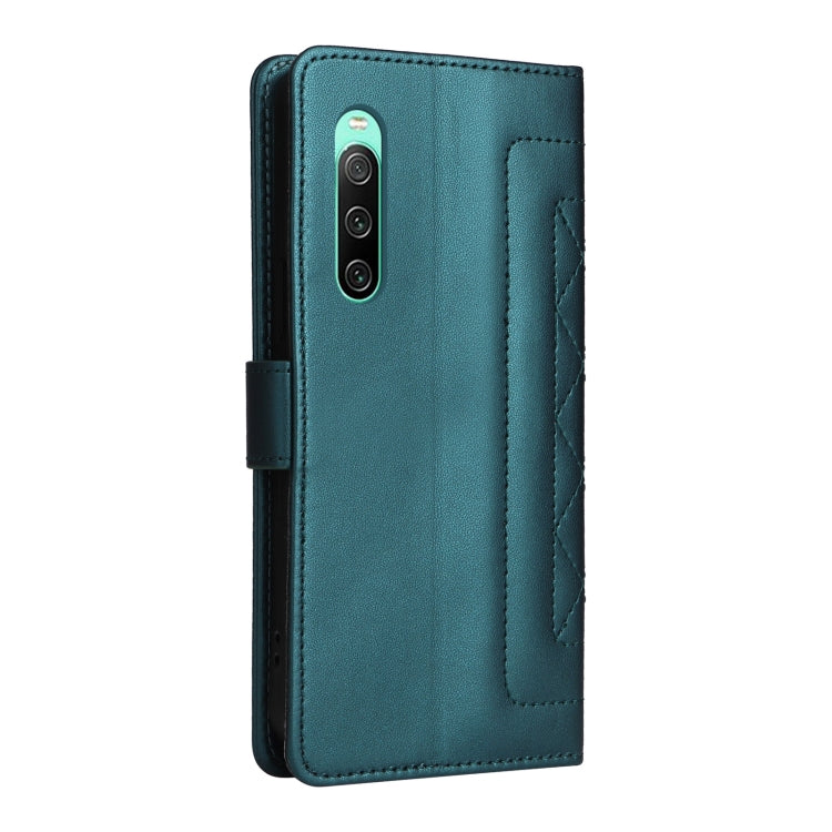 For Sony Xperia 10 IV Diamond Lattice Leather Flip Phone Case