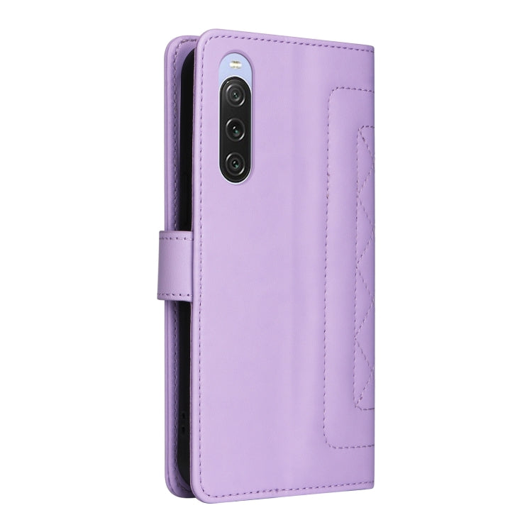 For Sony Xperia 10 V Diamond Lattice Leather Flip Phone Case
