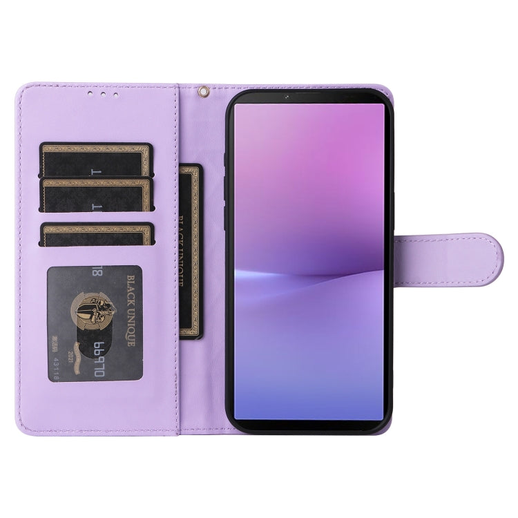 For Sony Xperia 10 V Diamond Lattice Leather Flip Phone Case