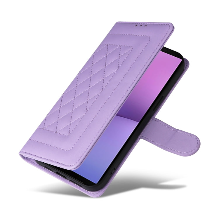 For Sony Xperia 10 V Diamond Lattice Leather Flip Phone Case