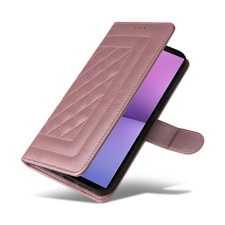 For Sony Xperia 10 V Diamond Lattice Leather Flip Phone Case