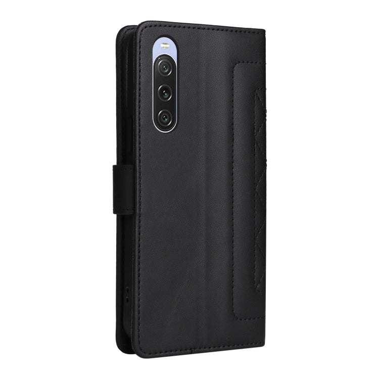 For Sony Xperia 10 V Diamond Lattice Leather Flip Phone Case