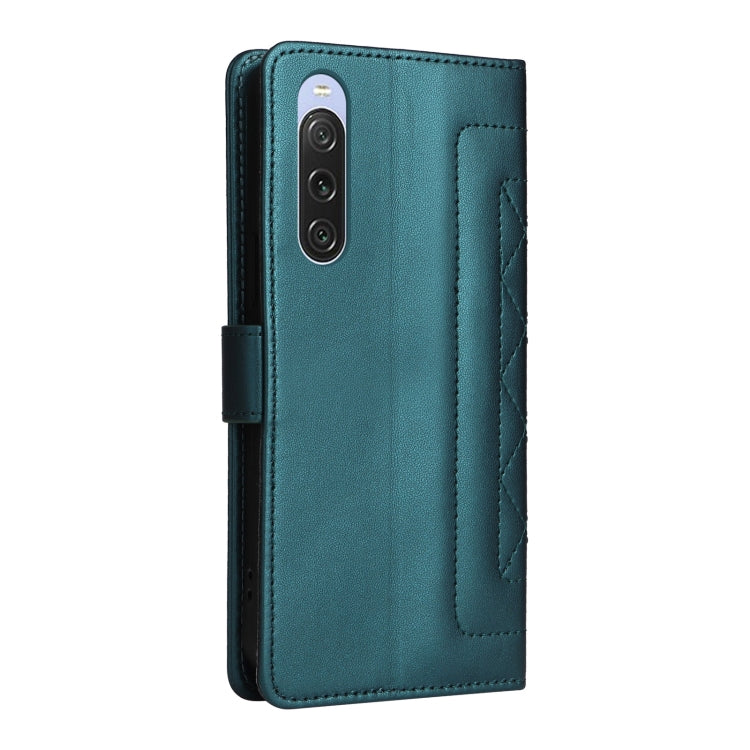 For Sony Xperia 10 V Diamond Lattice Leather Flip Phone Case