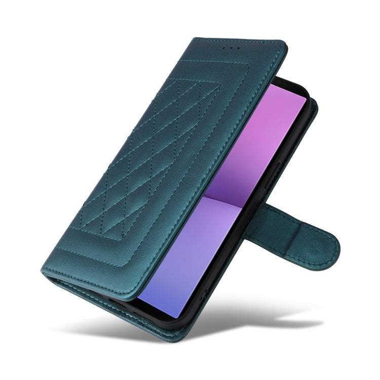 For Sony Xperia 10 V Diamond Lattice Leather Flip Phone Case
