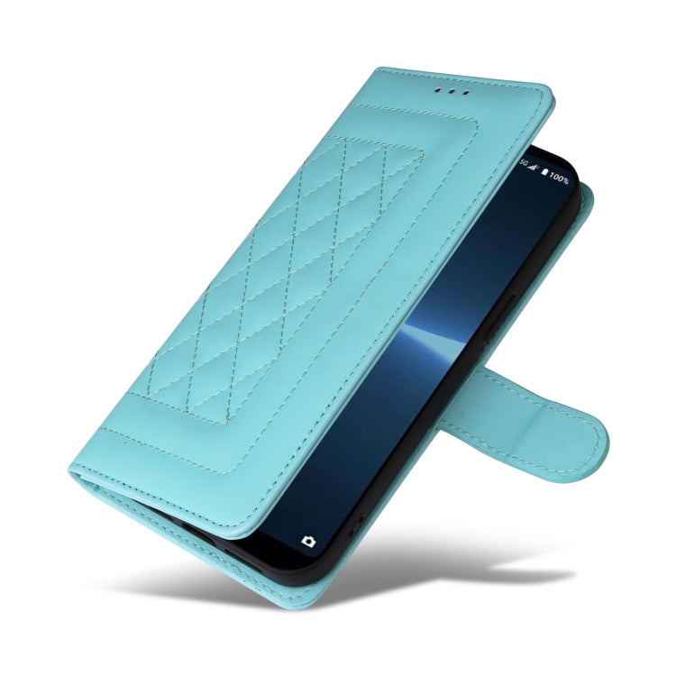 For Sony Xperia Ace III Diamond Lattice Leather Flip Phone Case