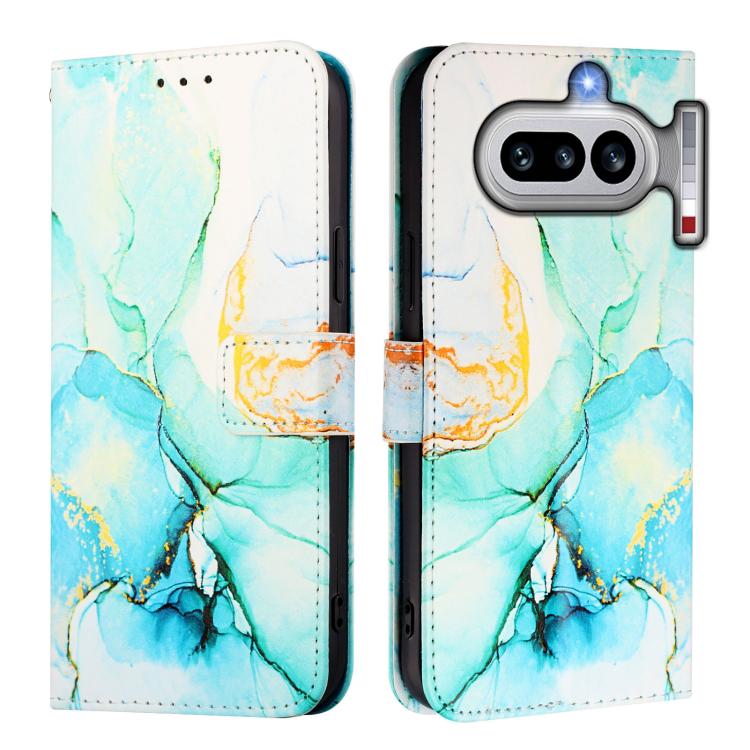 For Nothing Phone 4a PT003 Marble Pattern Flip Leather Phone Case
