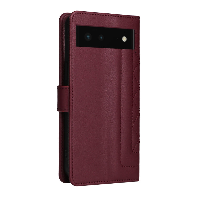 For Google Pixel 6 Diamond Lattice Leather Flip Phone Case