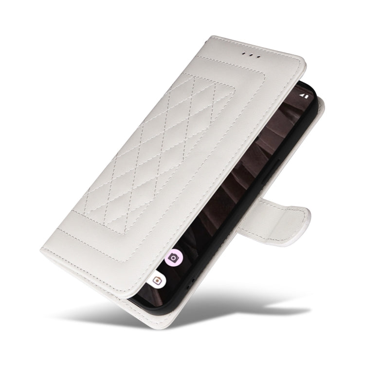 For Google Pixel 7a Diamond Lattice Leather Flip Phone Case