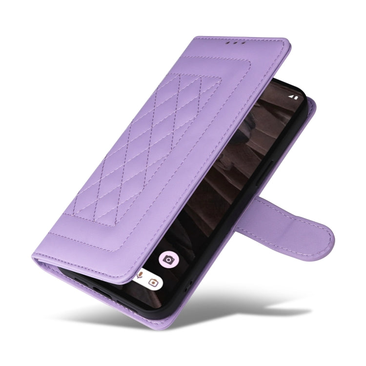 For Google Pixel 7a Diamond Lattice Leather Flip Phone Case