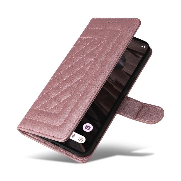 For Google Pixel 7a Diamond Lattice Leather Flip Phone Case