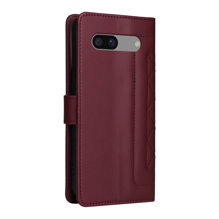 For Google Pixel 7a Diamond Lattice Leather Flip Phone Case