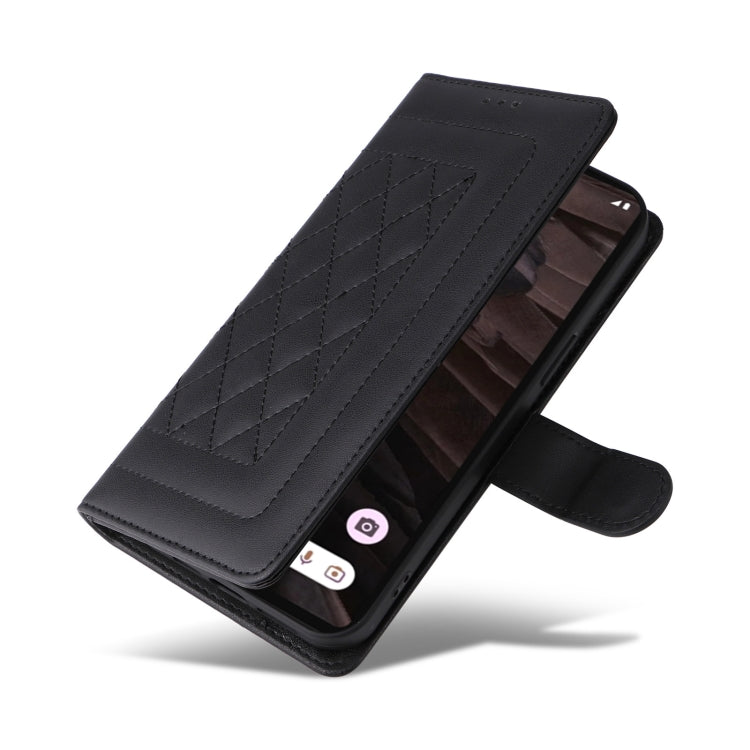 For Google Pixel 7a Diamond Lattice Leather Flip Phone Case