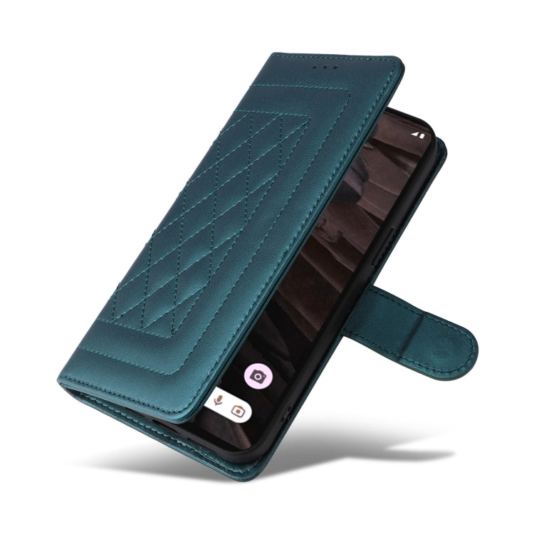 For Google Pixel 7a Diamond Lattice Leather Flip Phone Case