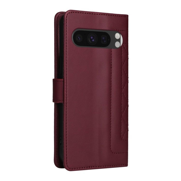 For Google Pixel 9 Pro Diamond Lattice Leather Flip Phone Case