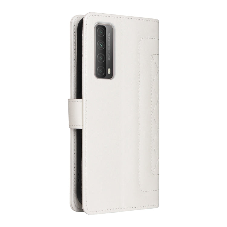 For Huawei P Smart 2021 Diamond Lattice Leather Flip Phone Case