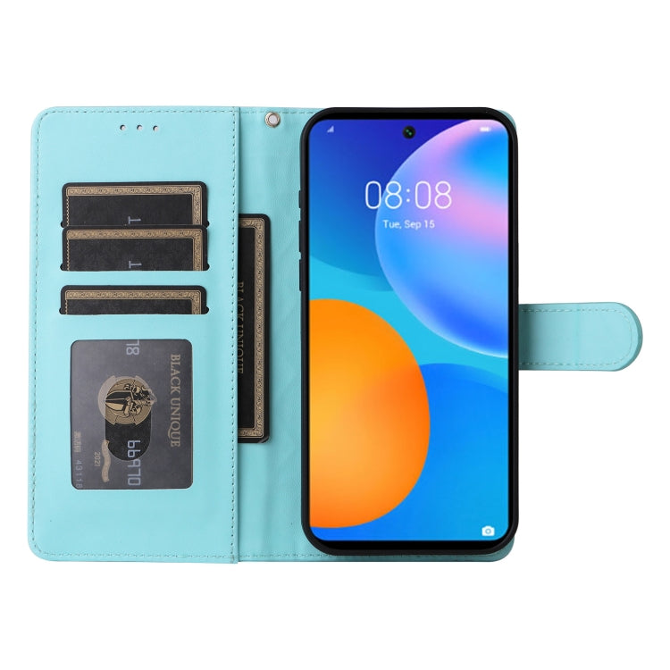 For Huawei P Smart 2021 Diamond Lattice Leather Flip Phone Case