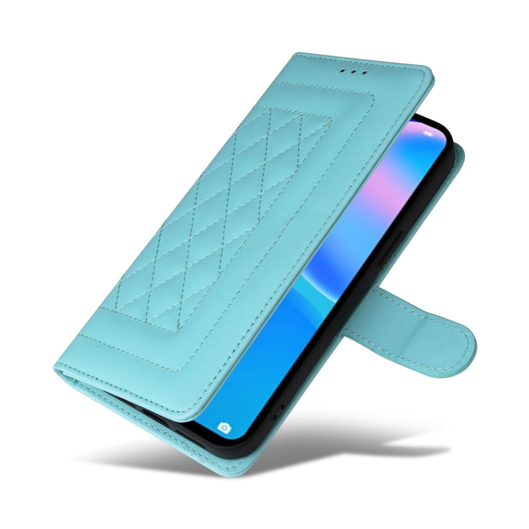 For Huawei P Smart 2021 Diamond Lattice Leather Flip Phone Case