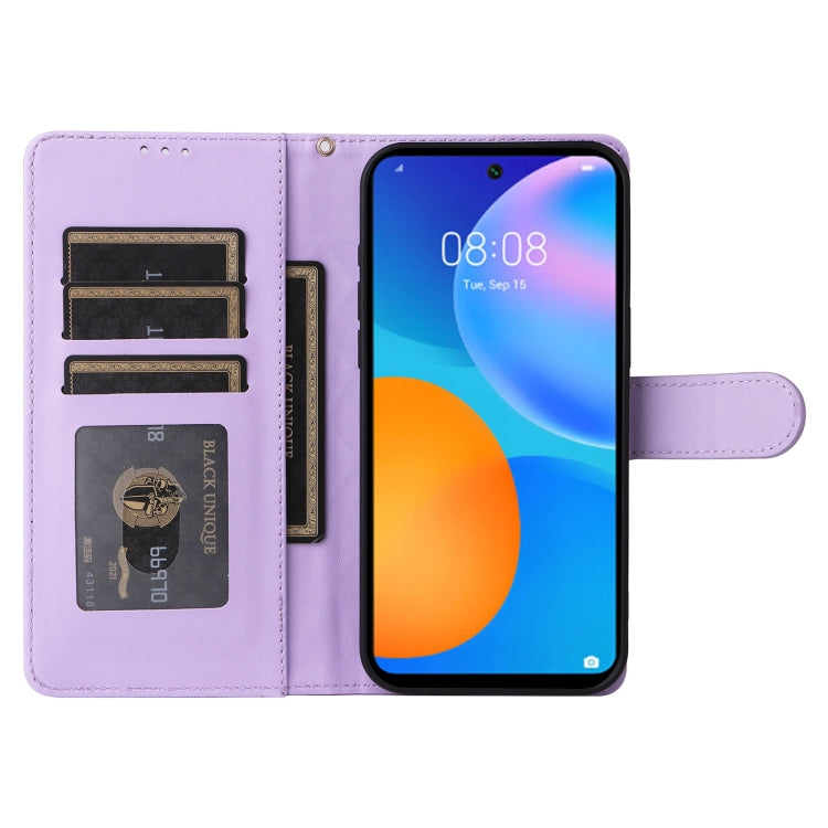 For Huawei P Smart 2021 Diamond Lattice Leather Flip Phone Case