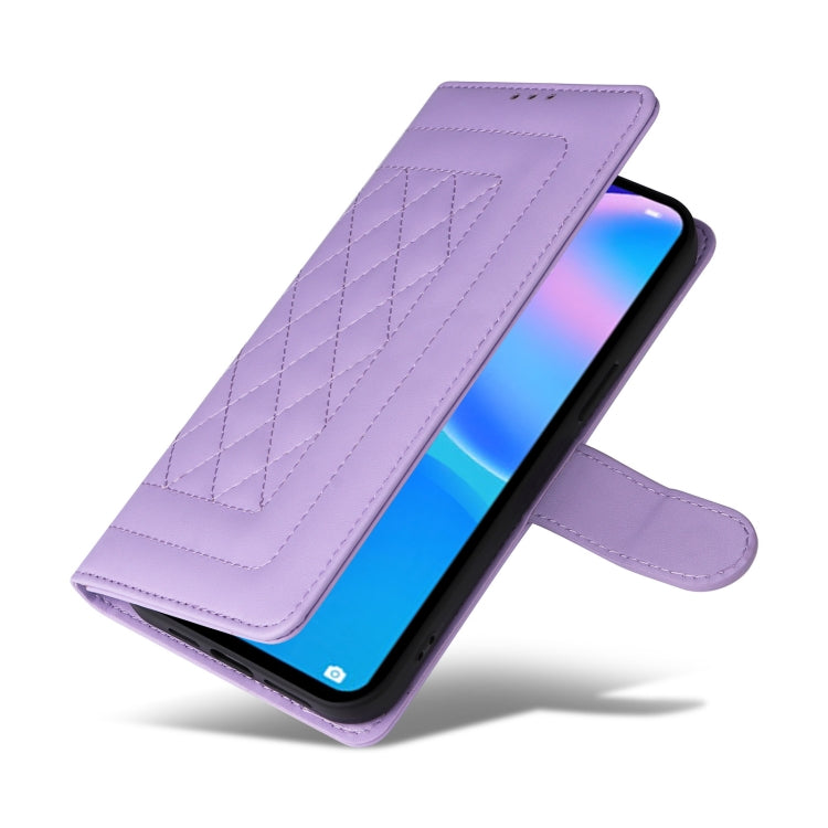 For Huawei P Smart 2021 Diamond Lattice Leather Flip Phone Case