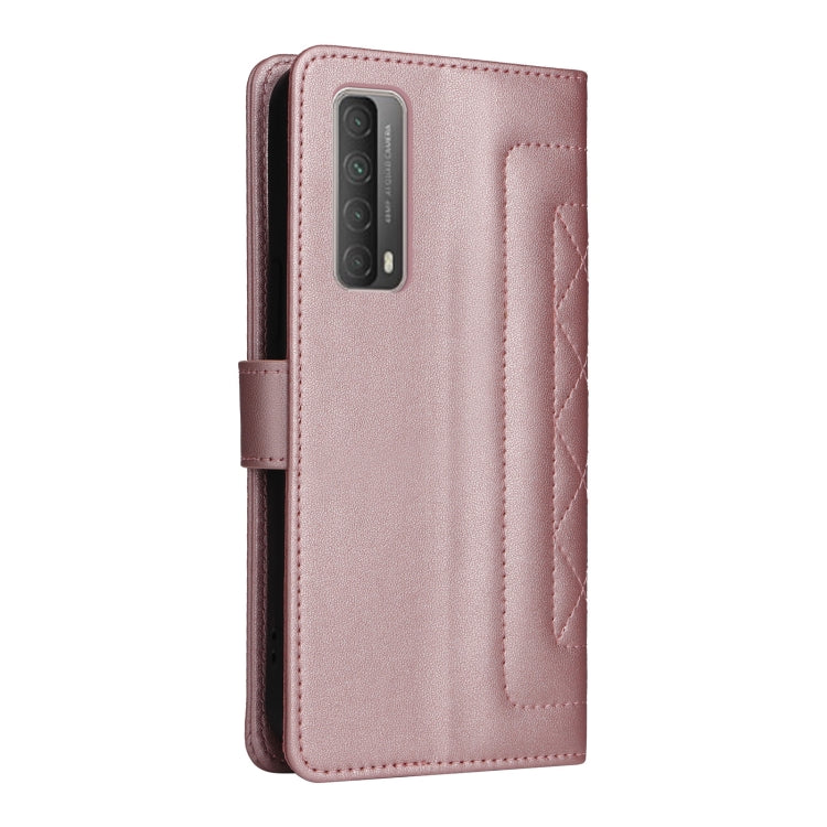 For Huawei P Smart 2021 Diamond Lattice Leather Flip Phone Case