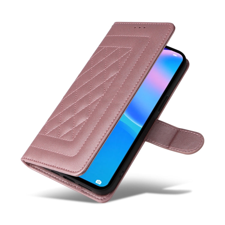 For Huawei P Smart 2021 Diamond Lattice Leather Flip Phone Case