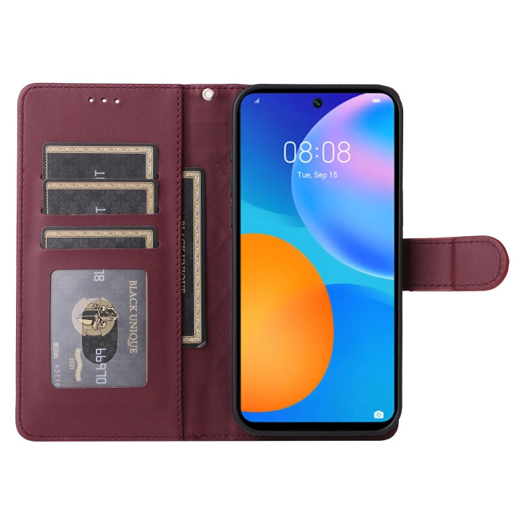 For Huawei P Smart 2021 Diamond Lattice Leather Flip Phone Case