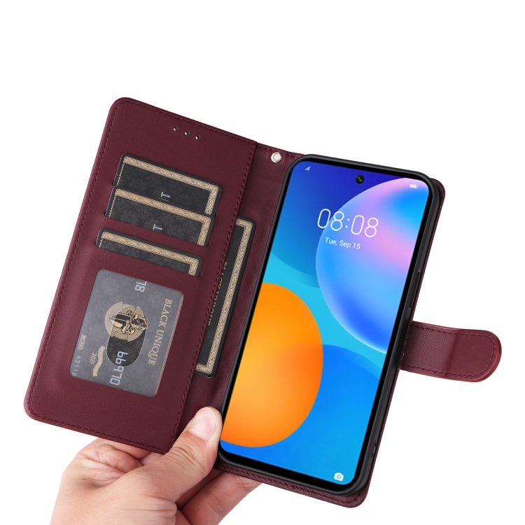 For Huawei P Smart 2021 Diamond Lattice Leather Flip Phone Case