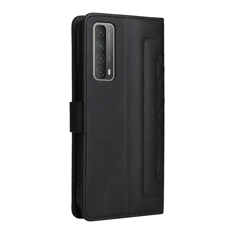 For Huawei P Smart 2021 Diamond Lattice Leather Flip Phone Case