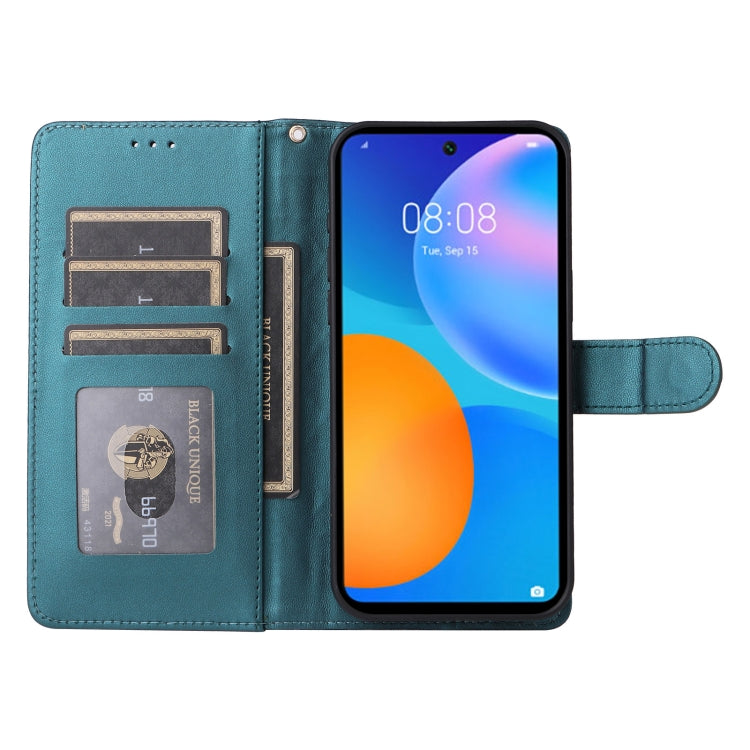 For Huawei P Smart 2021 Diamond Lattice Leather Flip Phone Case