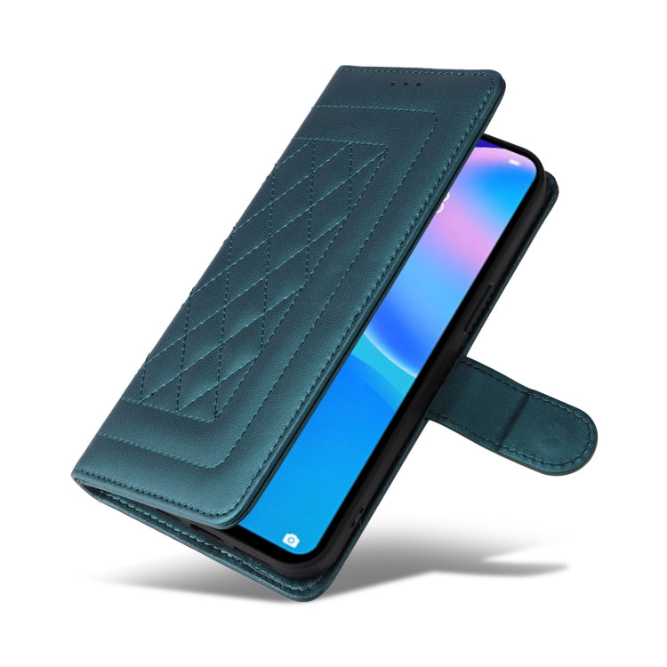 For Huawei P Smart 2021 Diamond Lattice Leather Flip Phone Case
