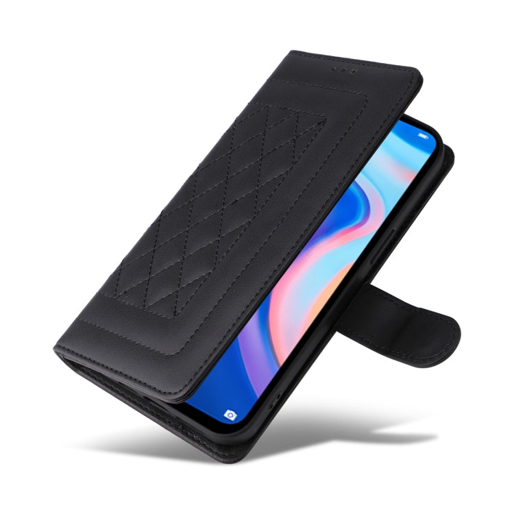 For Huawei P Smart Z Diamond Lattice Leather Flip Phone Case