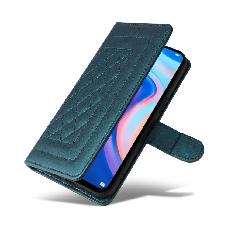 For Huawei P Smart Z Diamond Lattice Leather Flip Phone Case