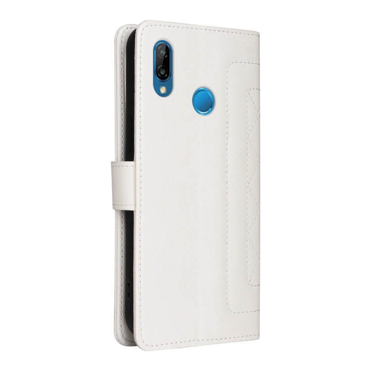 For Huawei P20 Lite Diamond Lattice Leather Flip Phone Case