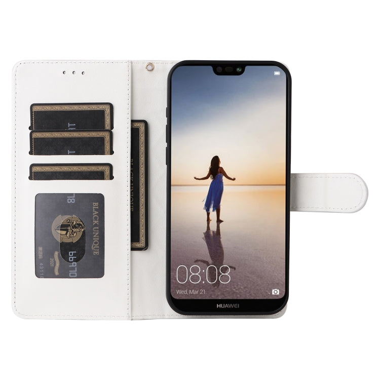 For Huawei P20 Lite Diamond Lattice Leather Flip Phone Case
