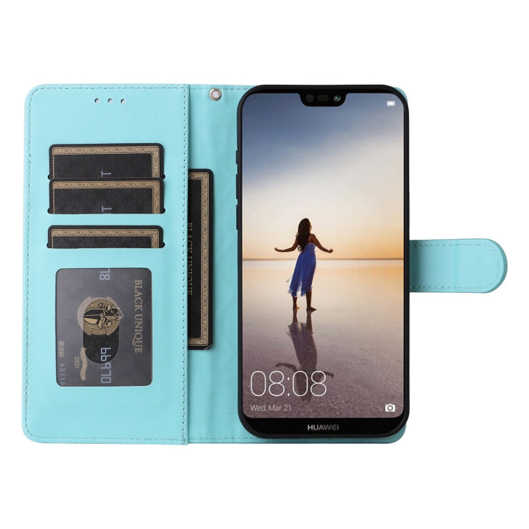 For Huawei P20 Lite Diamond Lattice Leather Flip Phone Case