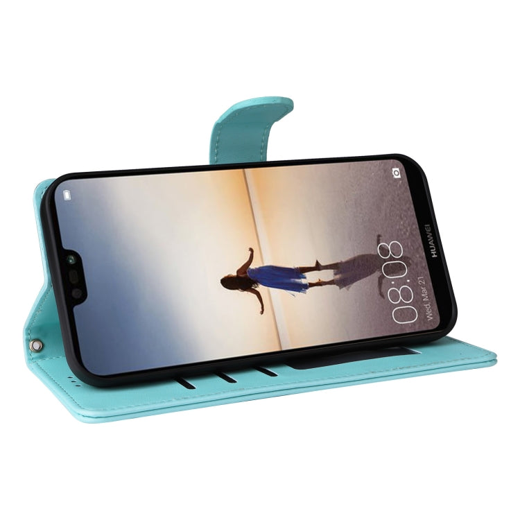 For Huawei P20 Lite Diamond Lattice Leather Flip Phone Case