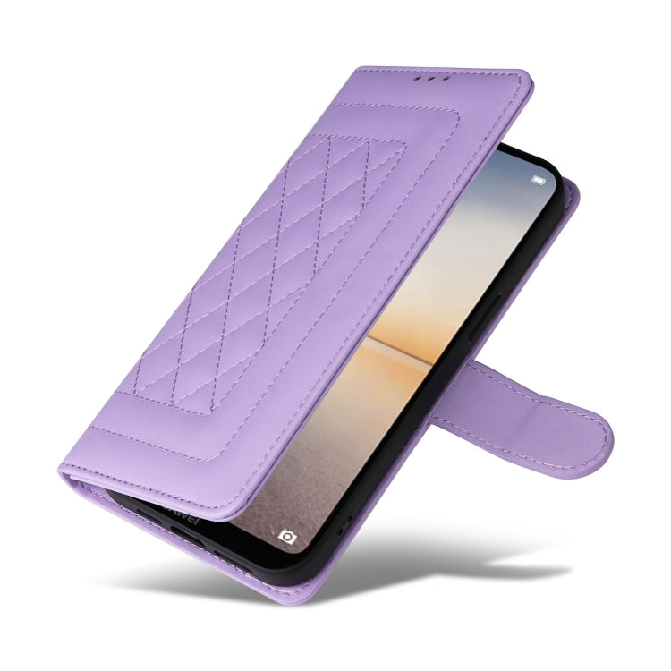 For Huawei P20 Lite Diamond Lattice Leather Flip Phone Case