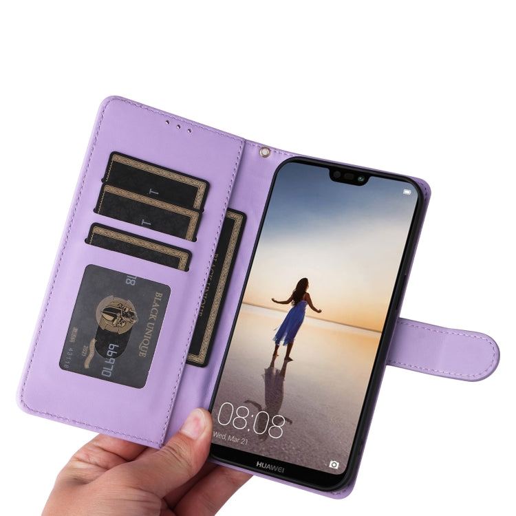For Huawei P20 Lite Diamond Lattice Leather Flip Phone Case