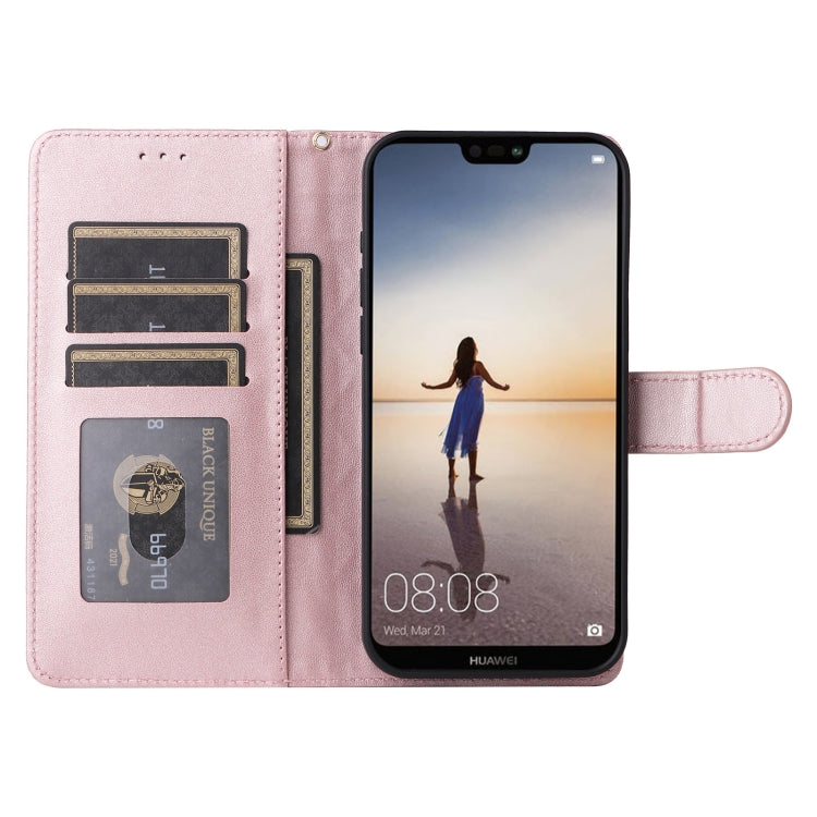 For Huawei P20 Lite Diamond Lattice Leather Flip Phone Case