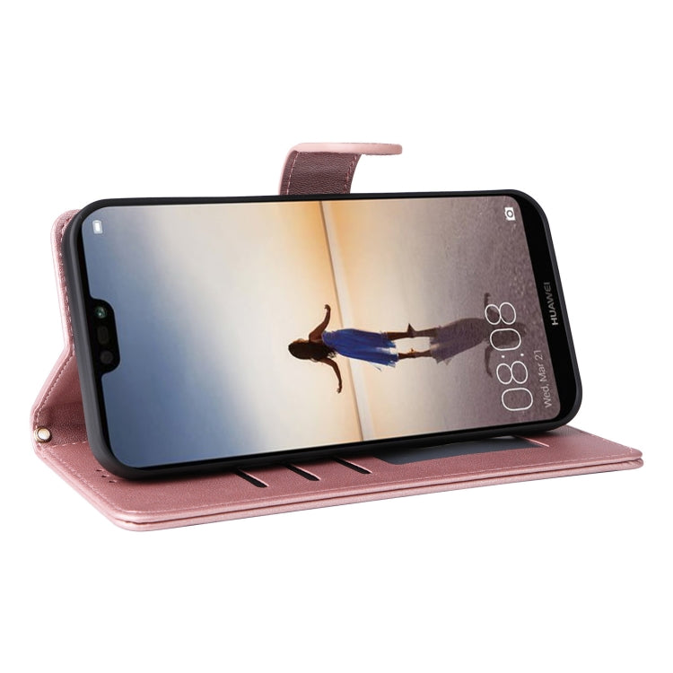 For Huawei P20 Lite Diamond Lattice Leather Flip Phone Case