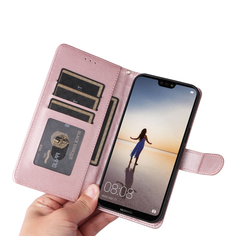For Huawei P20 Lite Diamond Lattice Leather Flip Phone Case