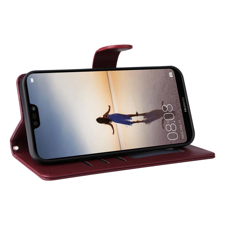 For Huawei P20 Lite Diamond Lattice Leather Flip Phone Case