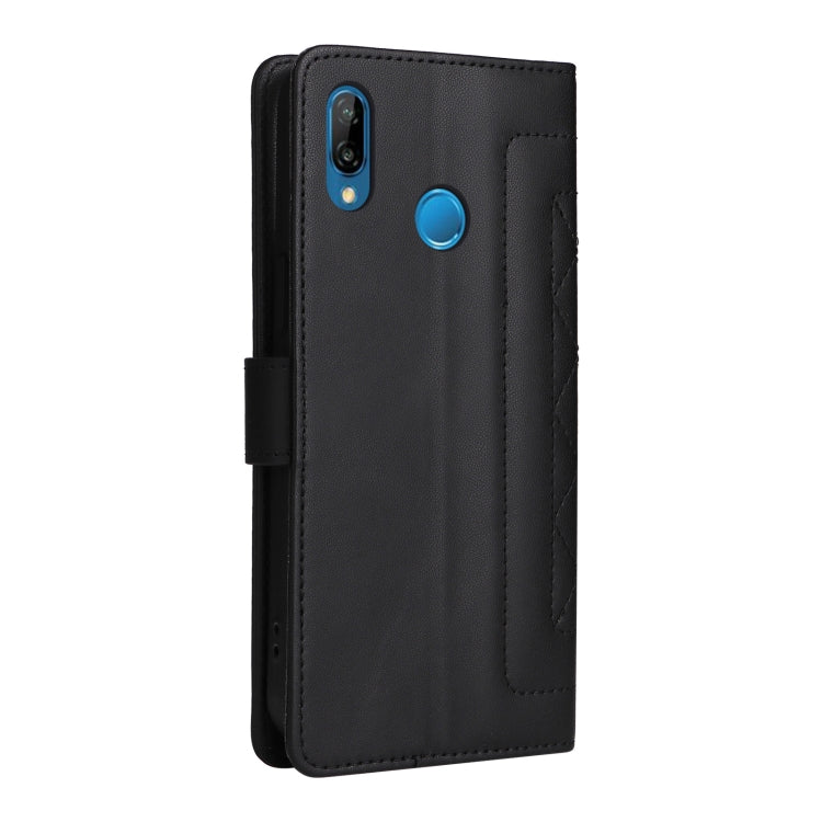 For Huawei P20 Lite Diamond Lattice Leather Flip Phone Case